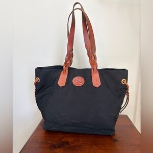 Dooney & Bourke Black Nylon Shopper Tote